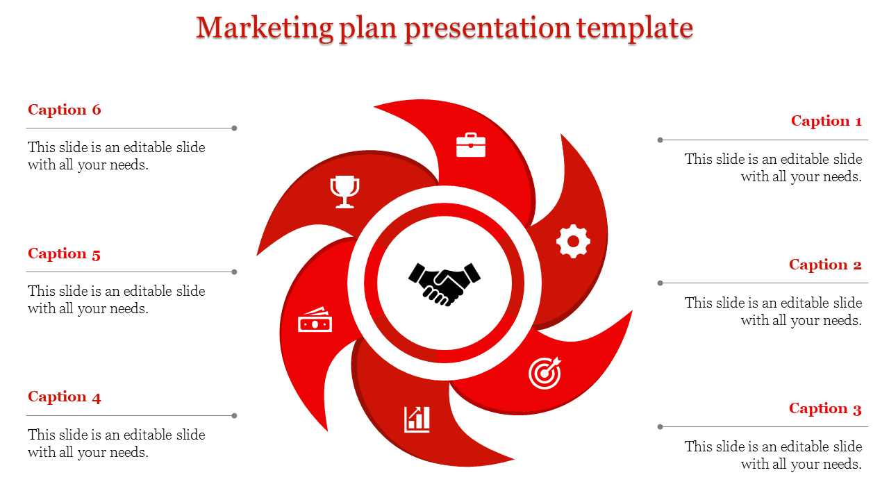 Attractive Marketing Plan Presentation Template Design